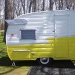 yellow camper